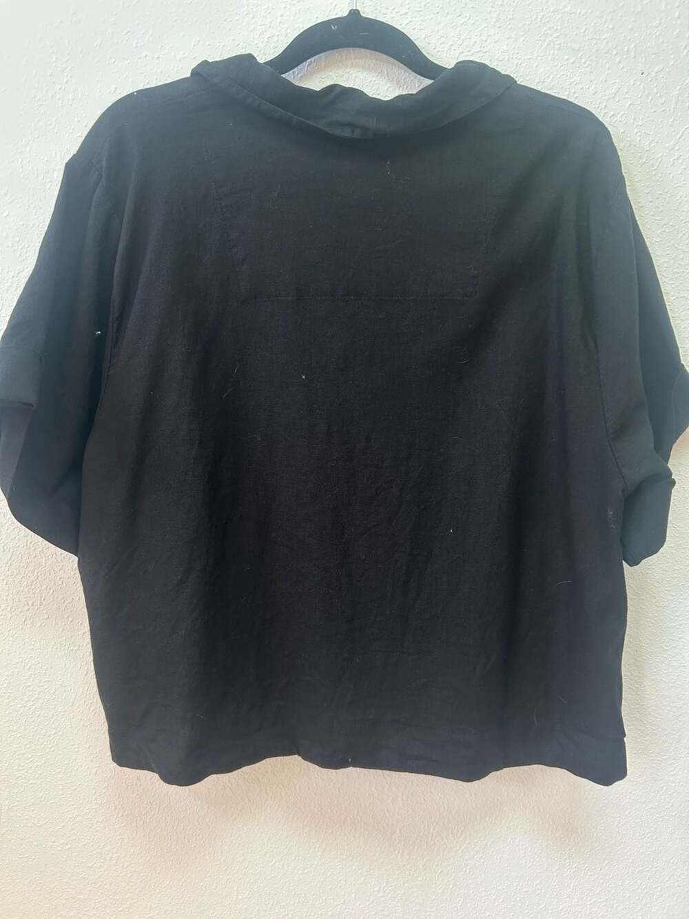 Banana Republic Linen Blend Embroidered V-Neck Short Sleeve Top - Picture 5 of 7
